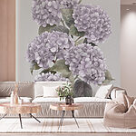 Fotobehang Lavendel hortensia's in elegante bloei