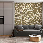 Fotobehang Bruin en wit patroon