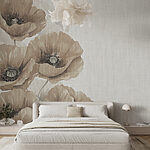 Fotobehang Delicate bloemen in serene tinten.