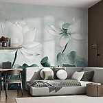 Fotobehang Lotusbloemen in serene elegantie