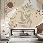 Fotobehang Abstracte herfstharmonie in beige