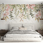 Fotobehang Florale elegantie in zachte pasteltinten