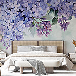 Fotobehang Bos paarse bloemen