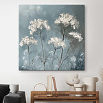 Canvas Schilderijen Groep witte bloemen