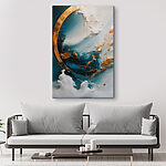 Canvas Schilderijen Wervelende azuurblauwe dromen ontmoeten romige wolken