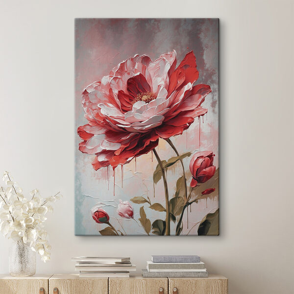 Schilderij van een bloem Canvas Schilderijen Schilderij van een bloem