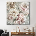 Canvas Schilderijen Delicate bloemen in zachte tinten