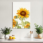 Canvas Schilderijen Zonovergoten bloemen fleuren de dag op