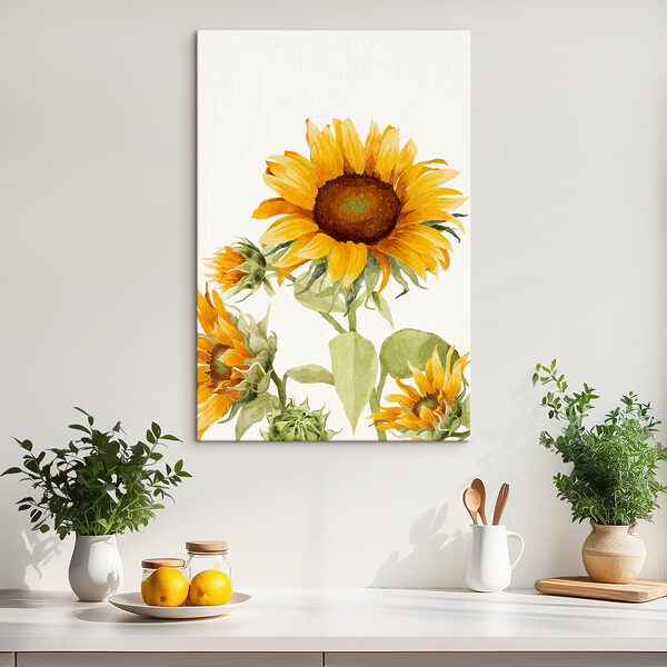Zonovergoten bloemen fleuren de dag op Canvas Schilderijen Zonovergoten bloemen fleuren de dag op