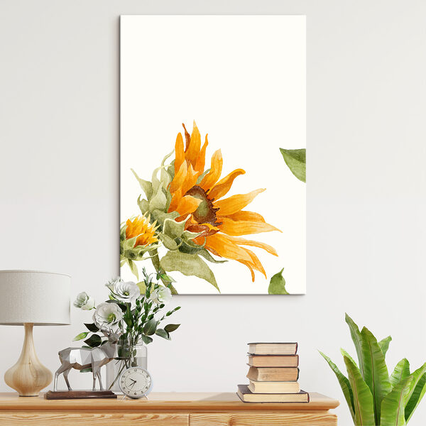 Zonnebloem fleurt de dag op Canvas Schilderijen Zonnebloem fleurt de dag op