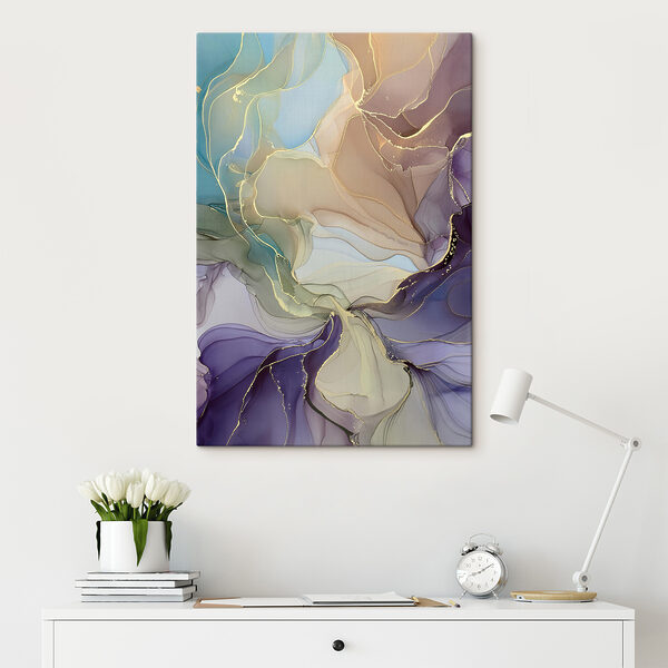 Dansende kleuren in vloeiende harmonie Canvas Schilderijen Dansende kleuren in vloeiende harmonie