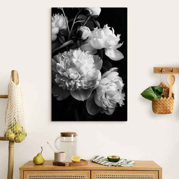 Groep witte bloemen Canvas Schilderijen Groep witte bloemen