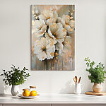 Canvas Schilderijen Elegante bloemen met glinsterende accenten