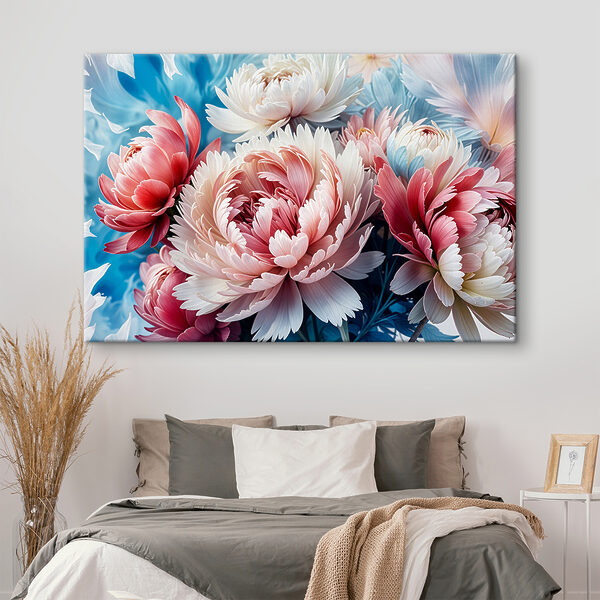 Bloemen in surrealistische tinten Canvas Schilderijen Bloemen in surrealistische tinten