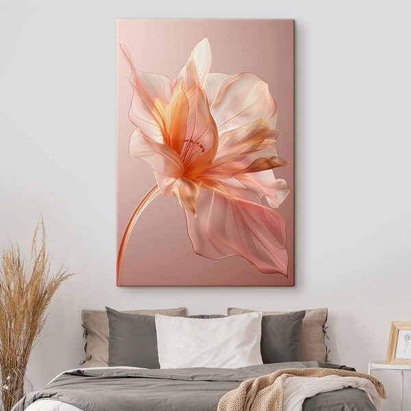 Gevoelige roze bloesem danst lichtjes Canvas Schilderijen Gevoelige roze bloesem danst lichtjes