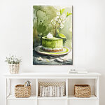 Canvas Schilderijen Aquarel van een taart