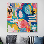 Canvas Schilderijen Kleurrijk schilderij van bloemen