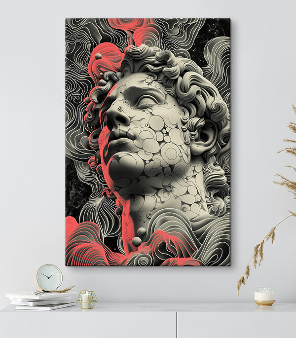 Standbeeld van een man Canvas Schilderijen Standbeeld van een man