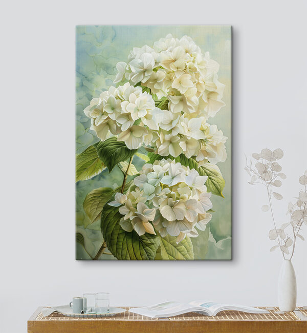 Crèmewitte bloemen in volle bloei Canvas Schilderijen Crèmewitte bloemen in volle bloei
