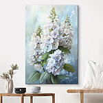 Canvas Schilderijen Elegante hortensia's in zacht licht