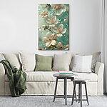 Canvas Schilderijen Etherische bloemen te midden van mistige sferen.