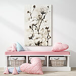 Canvas Schilderijen Elegante monochrome botanische illustratie