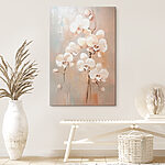 Canvas Schilderijen Schilderij van witte bloemen