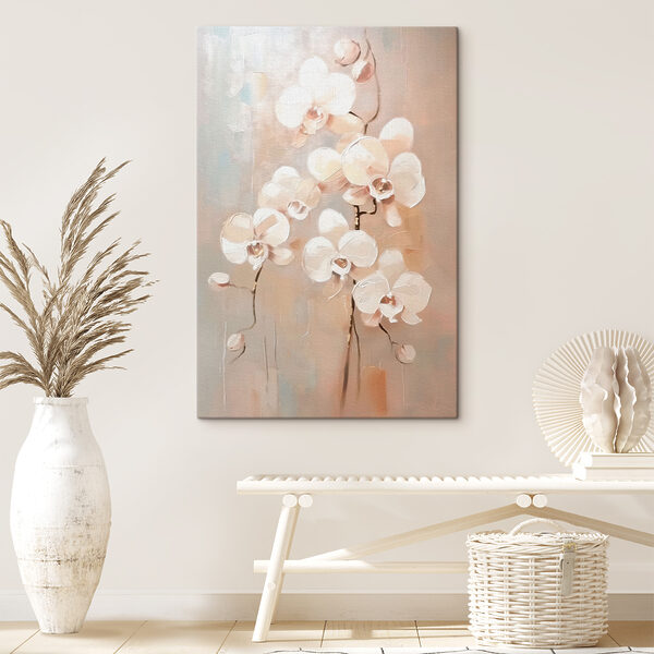 Schilderij van witte bloemen Canvas Schilderijen Schilderij van witte bloemen