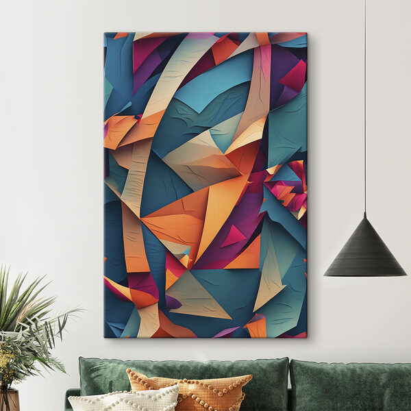 Kleurrijk uitgeknipt papier Canvas Schilderijen Kleurrijk uitgeknipt papier