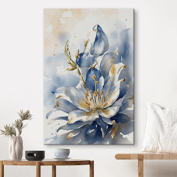 Aquarel van een bloem Canvas Schilderijen Aquarel van een bloem
