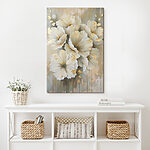 Canvas Schilderijen Elegante bloesems versierd met glitters