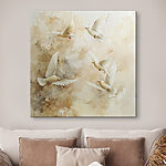 Canvas Schilderijen Groep vliegende witte vogels