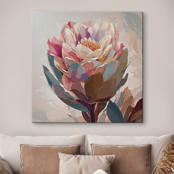 Bloei in serene pasteltinten Canvas Schilderijen Bloei in serene pasteltinten