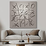 Canvas Schilderijen Spel van tic tac toe