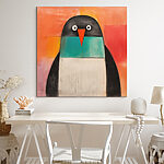 Canvas Schilderijen Schilderij van een pinguïn