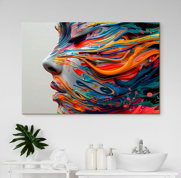 Surrealistische wervelingen van emotioneel portret Canvas Schilderijen Surrealistische wervelingen van emotioneel portret