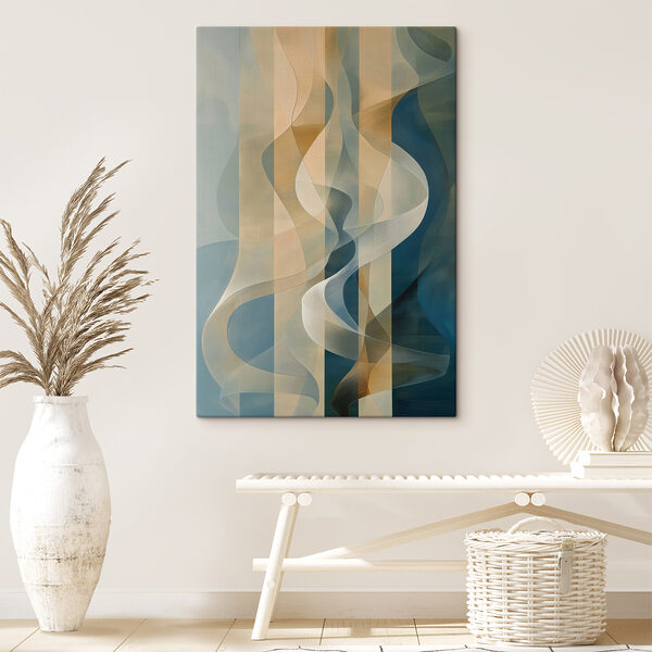 Kleurrijke achtergrond met lijnen en rondingen Canvas Schilderijen Kleurrijke achtergrond met lijnen en rondingen