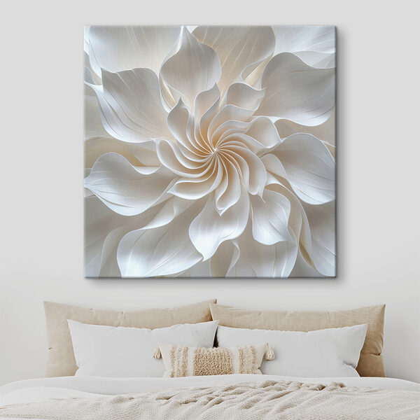 Elegante wervelingen van romige perfectie Canvas Schilderijen Elegante wervelingen van romige perfectie