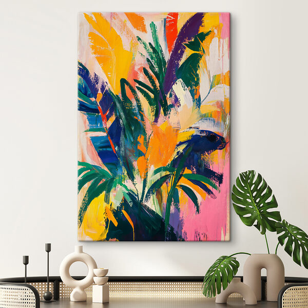 Schilderij van kleurrijke bladeren Canvas Schilderijen Schilderij van kleurrijke bladeren