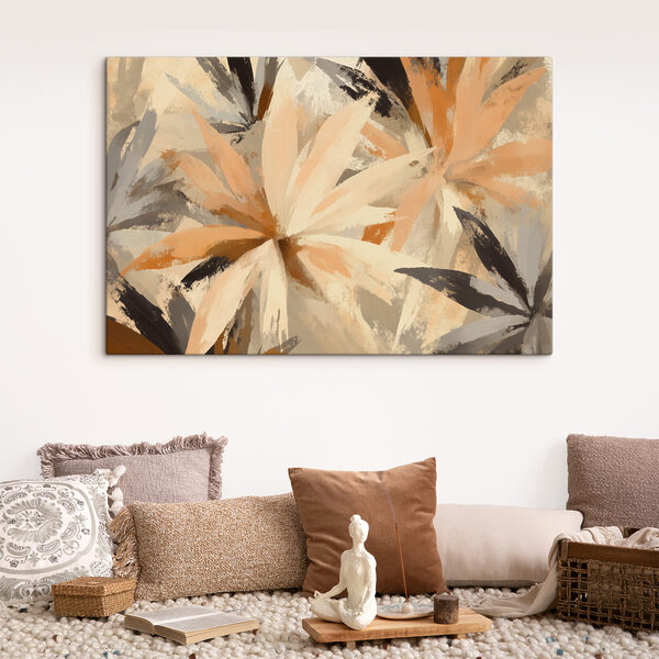 Herfsttinten in abstracte vorm Canvas Schilderijen Herfsttinten in abstracte vorm