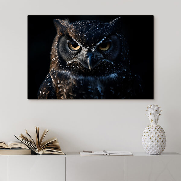 Mysterieuze ogen doorboren het donker Canvas Schilderijen Mysterieuze ogen doorboren het donker