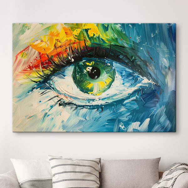 Schilderij van een oog Canvas Schilderijen Schilderij van een oog