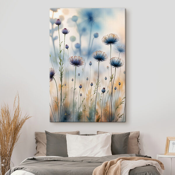 Dromerige dans van ochtendbloemen Canvas Schilderijen Dromerige dans van ochtendbloemen