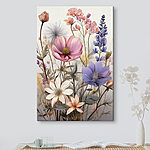 Canvas Schilderijen Symfonie van bloemen elegantie