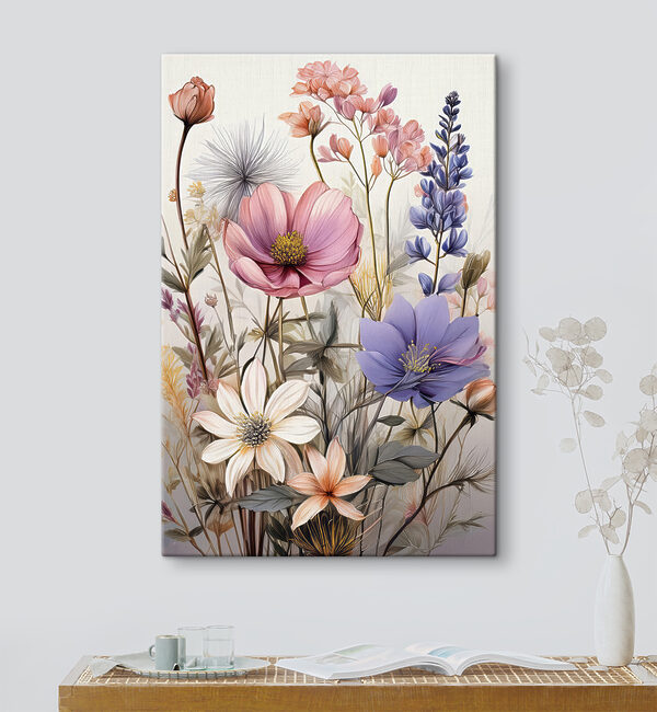 Symfonie van bloemen elegantie Canvas Schilderijen Symfonie van bloemen elegantie