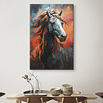 Canvas Schilderijen Schilderij van een paard