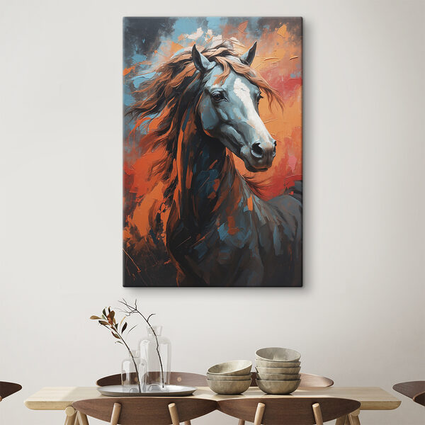 Schilderij van een paard Canvas Schilderijen Schilderij van een paard