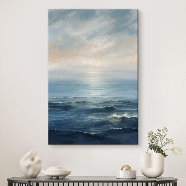 Groot wateroppervlak met golven Canvas Schilderijen Groot wateroppervlak met golven