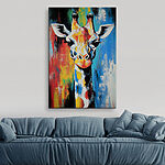 Canvas Schilderijen Schilderij van een giraffe