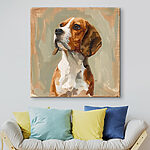 Canvas Schilderijen Schilderij van een hond